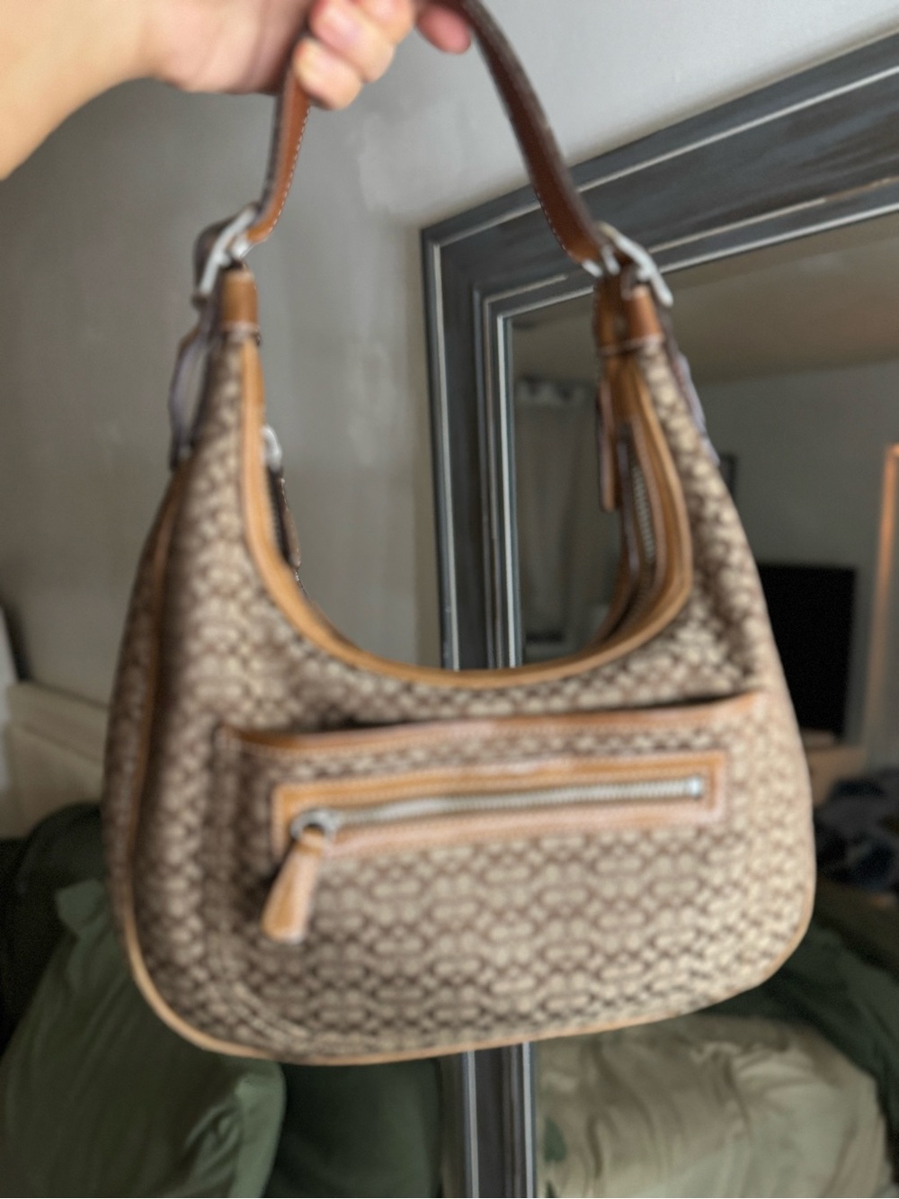 Vintage Coach Brown Signature Hobo Bag - Picture 6 of 13
